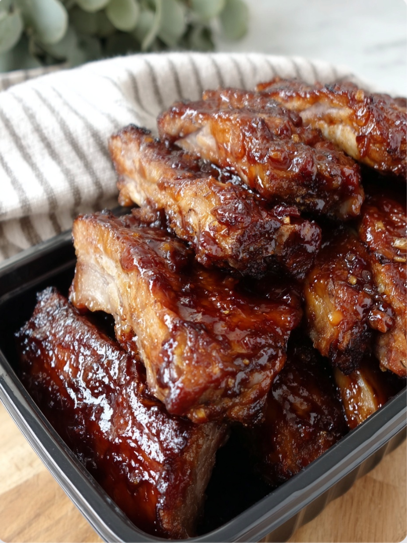 Sticky Honey Garlic Ribs Recipe