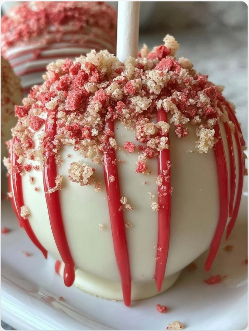 Strawberry Shortcake Candy Apples