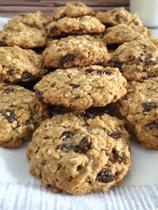 Made oatmeal raisin cookies