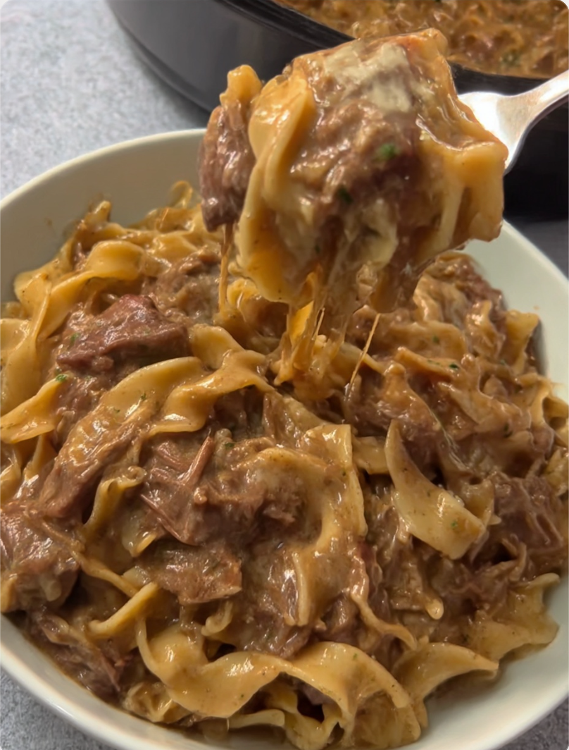 Slow Cooker Beef and Noodles
