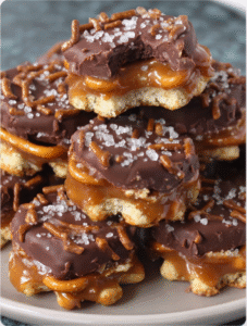 No-Bake Salted Caramel Pretzel Bites