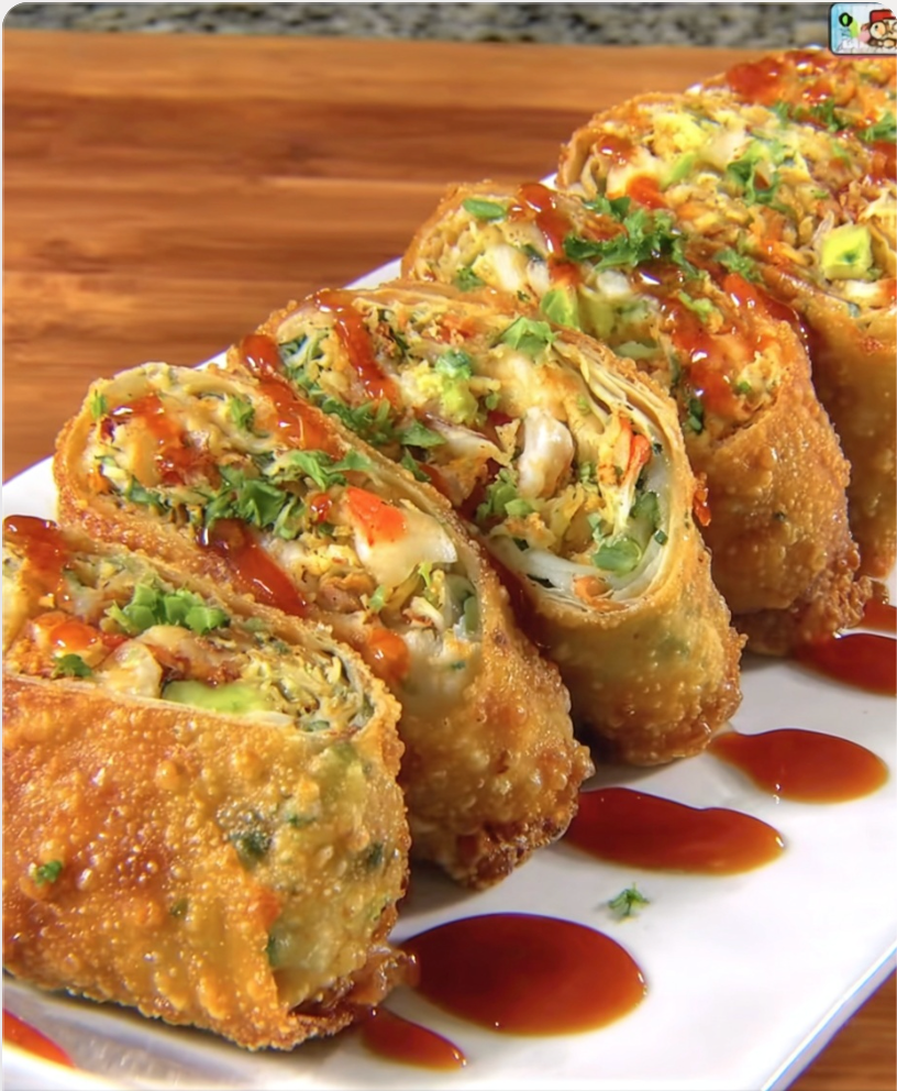 Succulent Seafood Egg Rolls