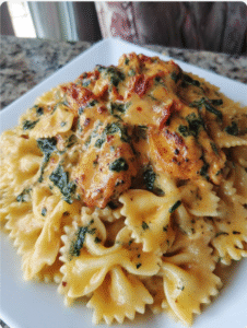 Cajun Chicken Bowtie Pasta in Velveeta Garlic Butter Sauce