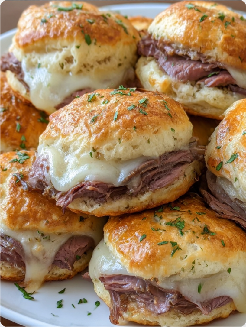 Baked French Dip Biscuits