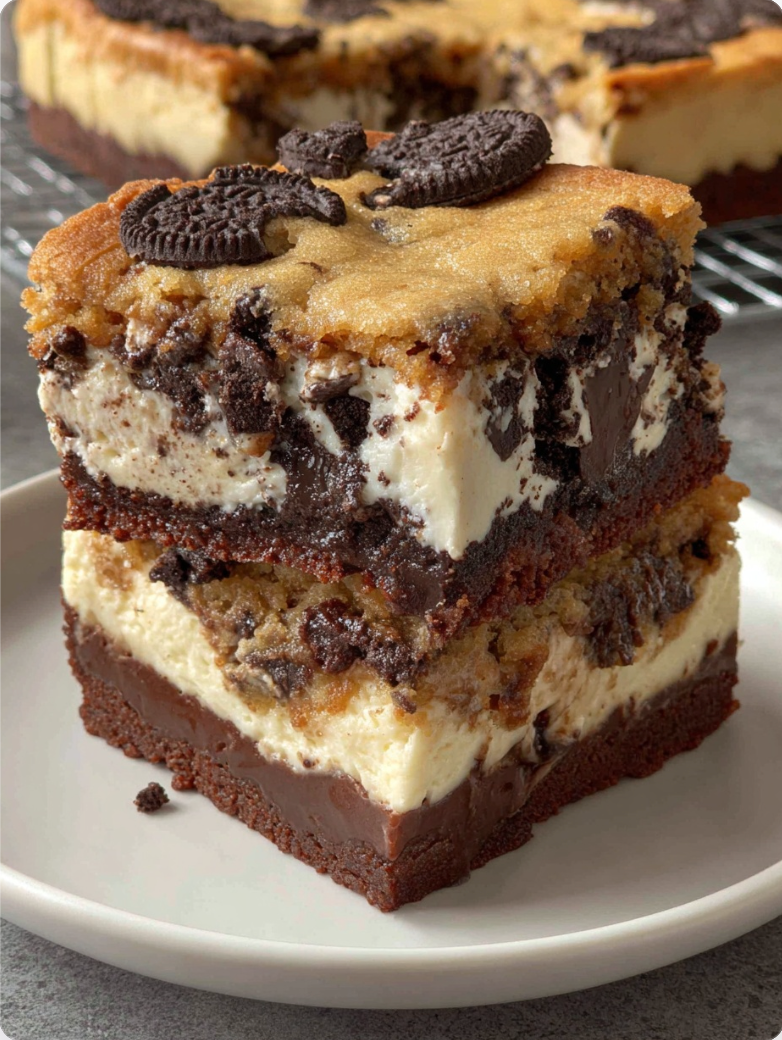 5 Layer Cookie Box Brownie Cheesecake