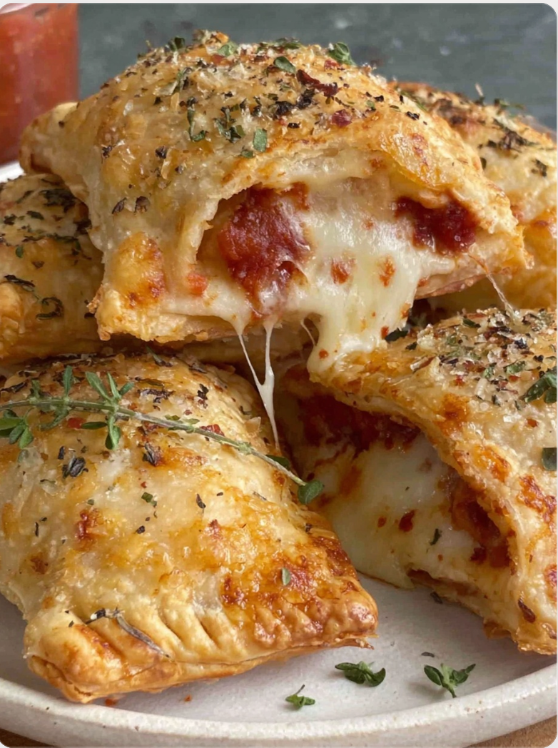 Homemade Easy Cheesy Pizza Pockets