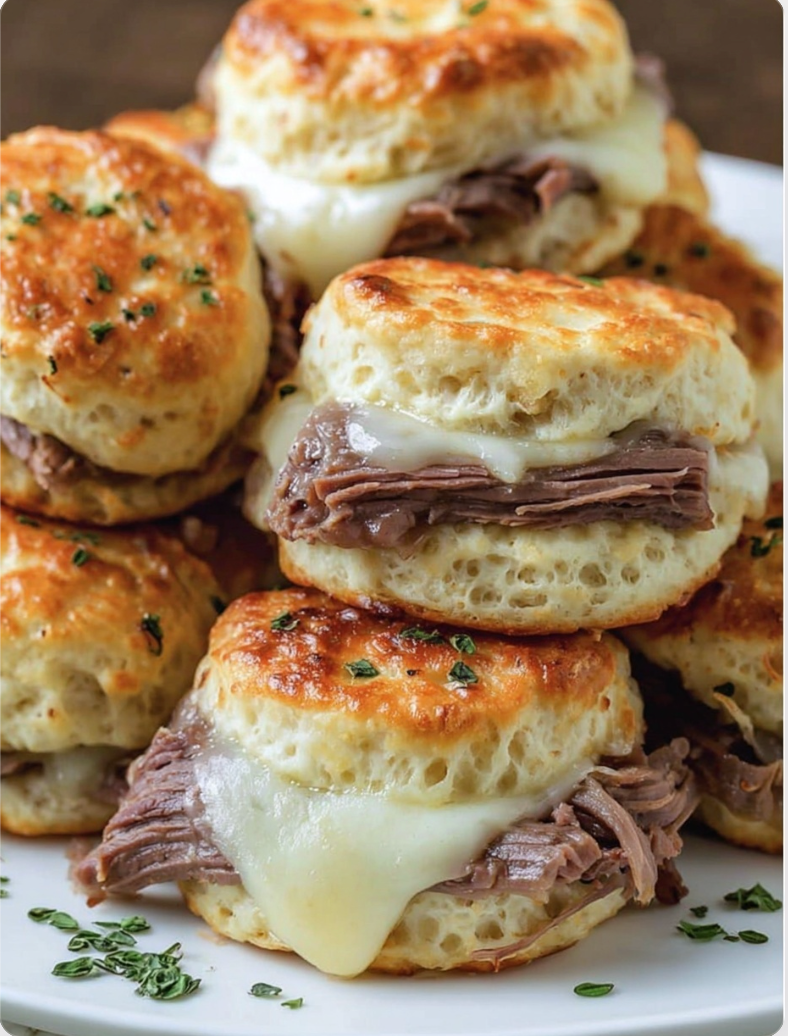 Baked French Dip Biscuits