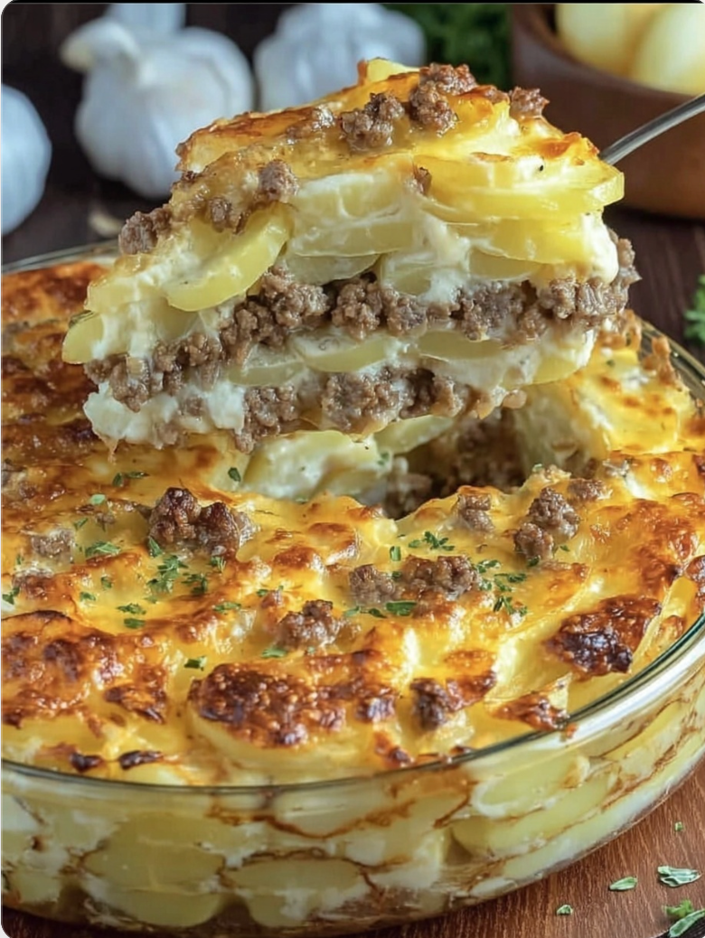 Cheesy Beef & Potato Casserole