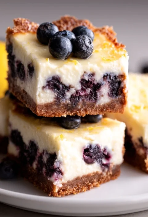 Blueberry Lemon Cheesecake Bars