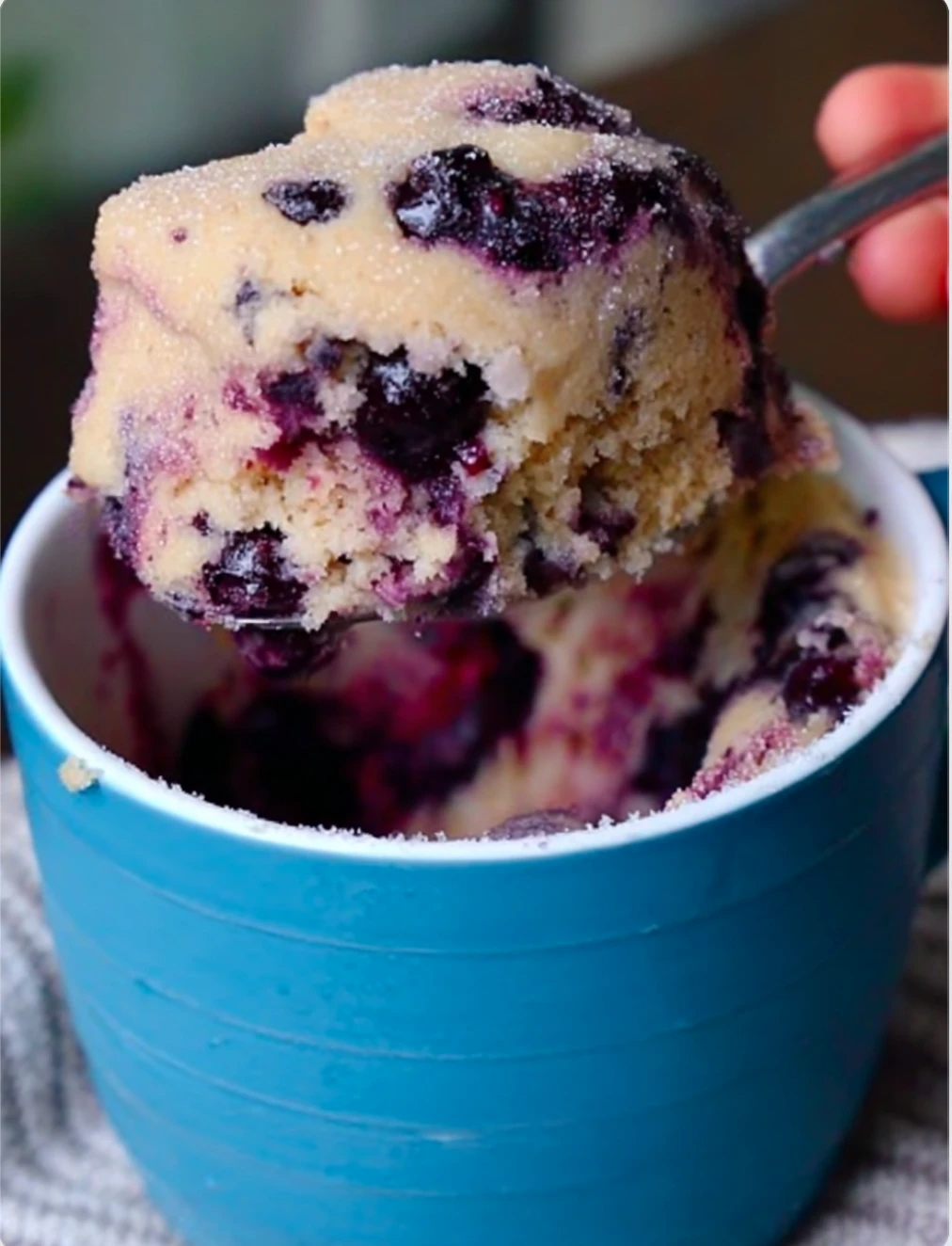 Blueberry Vanilla Mug Cake