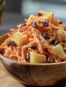 Carrot Salad with Pineapple and Raisins