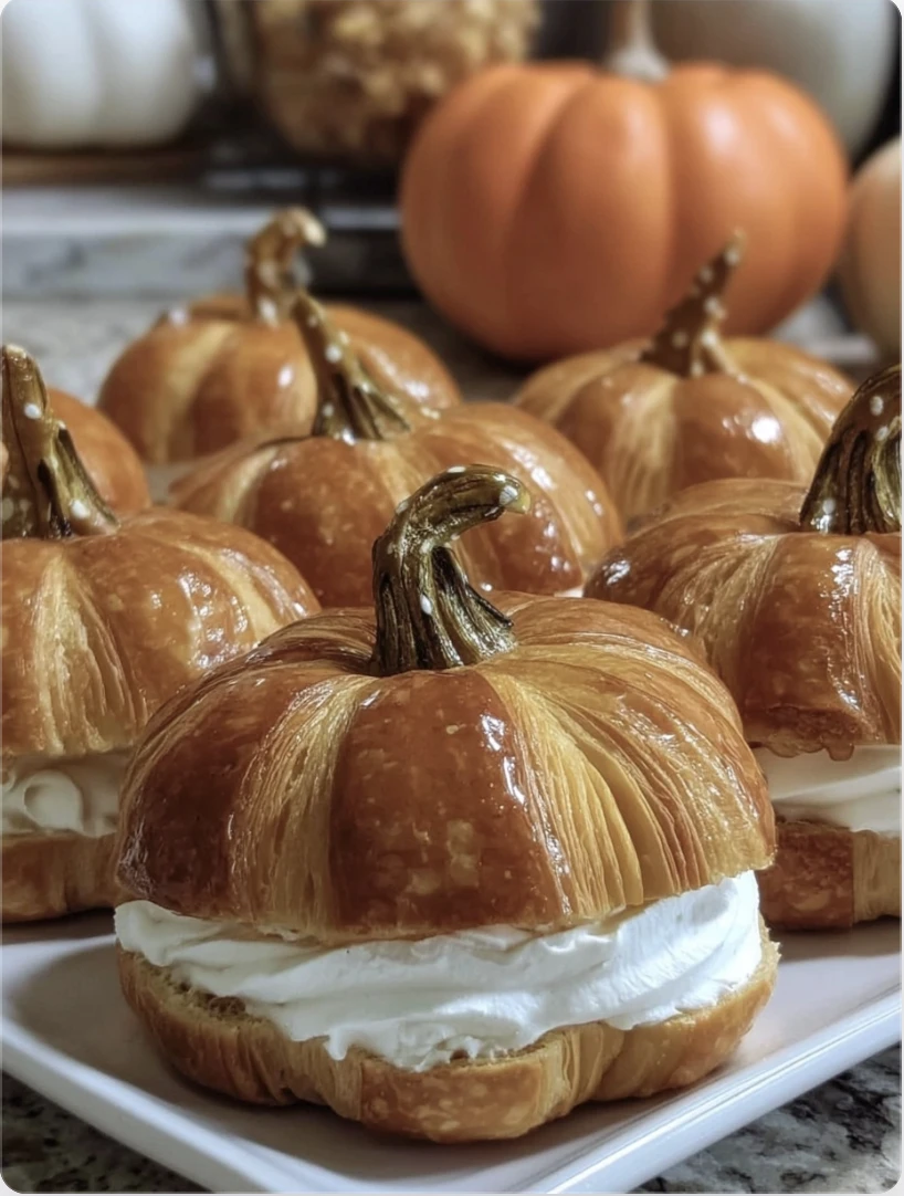 Crescent Pumpkins with Cream Cheese & Pumpkin Pie Filling
