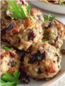 Easy Cranberry Turkey Stuffing Balls