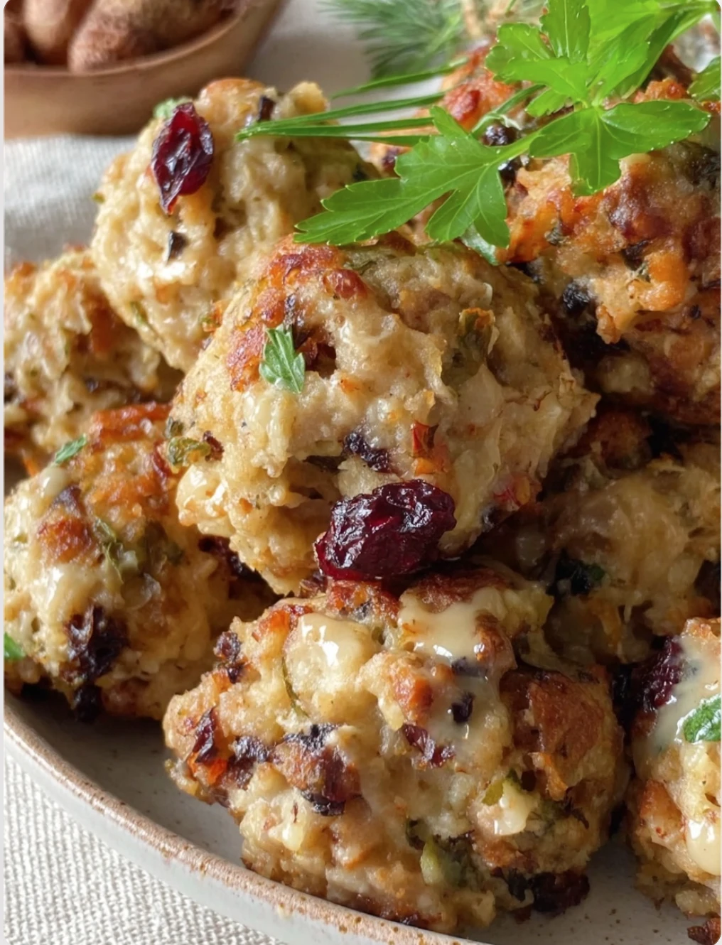 Cranberry Turkey Stuffing Balls