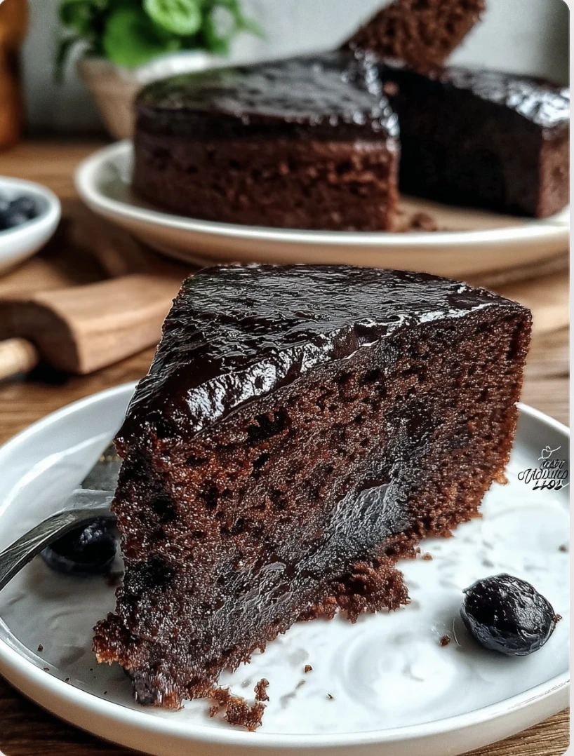 Flourless Black Cocoa and Chia Greek Yogurt Cake
