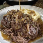 Hot Honey Butter Shrimp & Grits over Creamy Smoked Gouda Grits