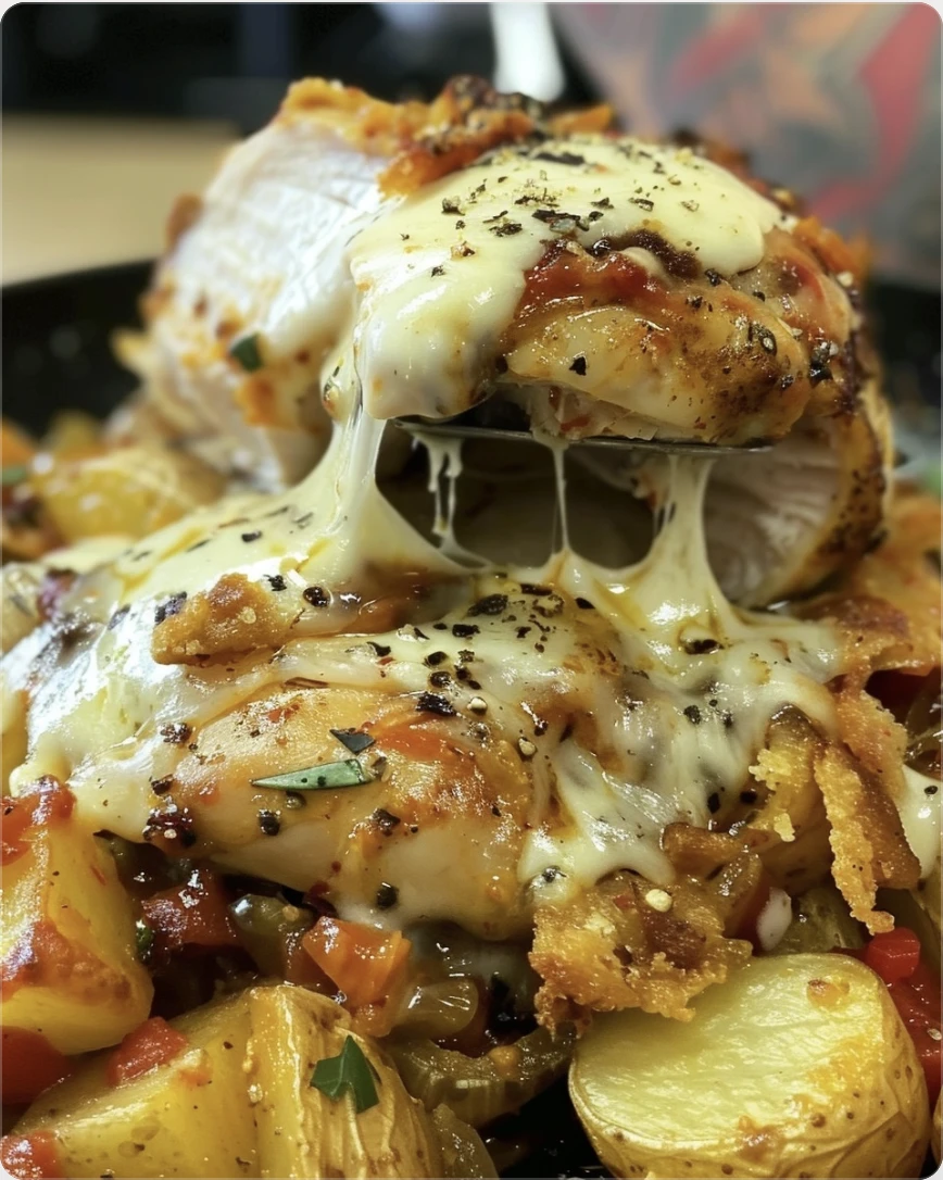 Garlic Parmesan Chicken Potatoes