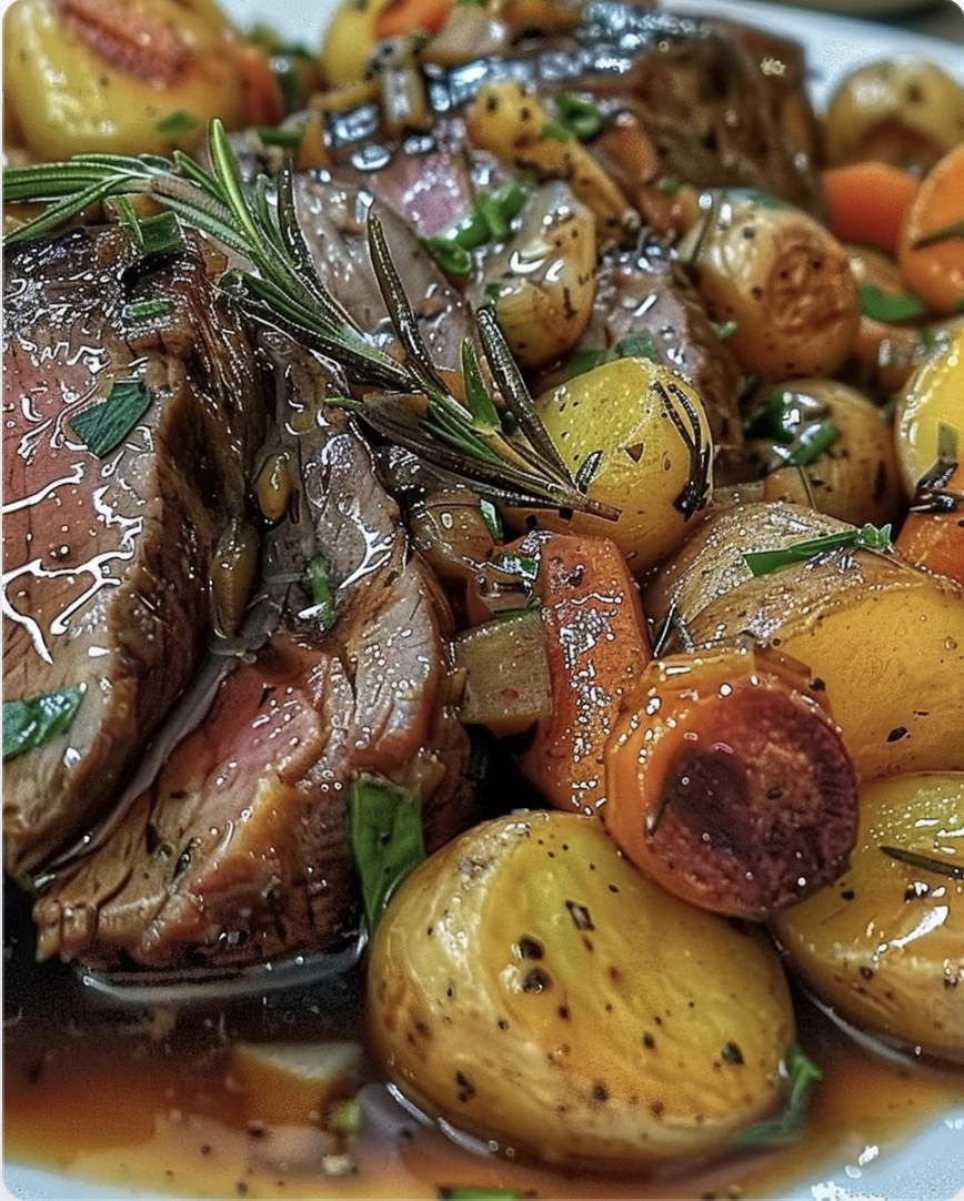 Honey Beef with Roasted Potatoes