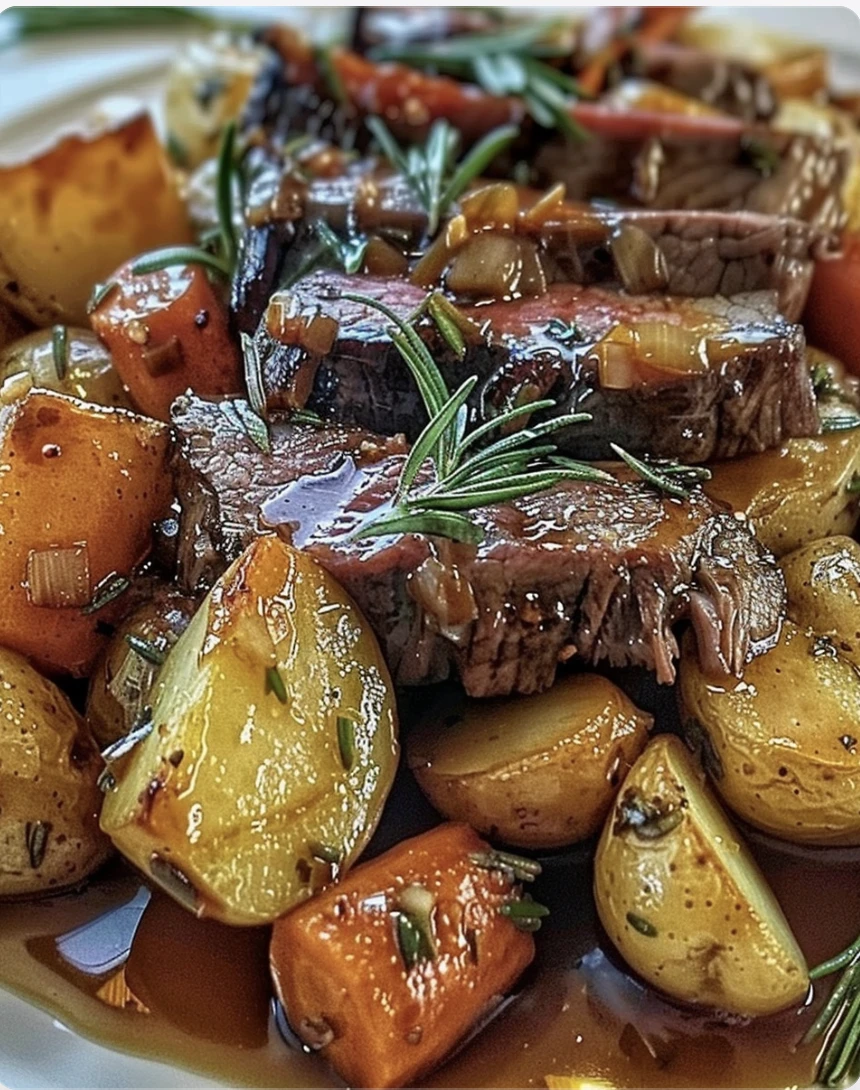 Honey Beef Roasted Potatoes