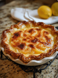 Custard Peach Pie
