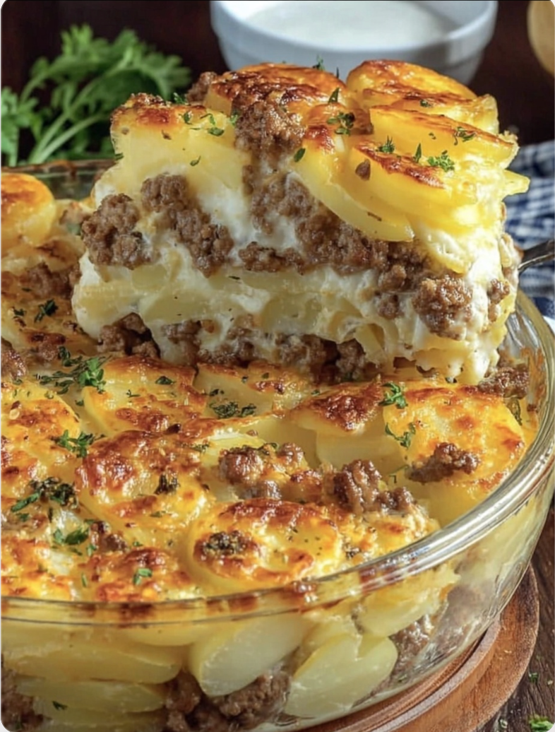 Cheesy Beef & Potato Casserole