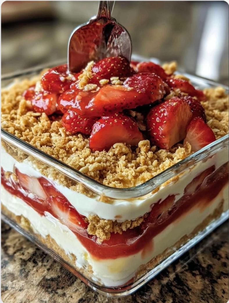 Strawberry Crunch Cheesecake Delight