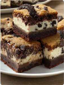5 Layer Cookie Box Brownie Cheesecake