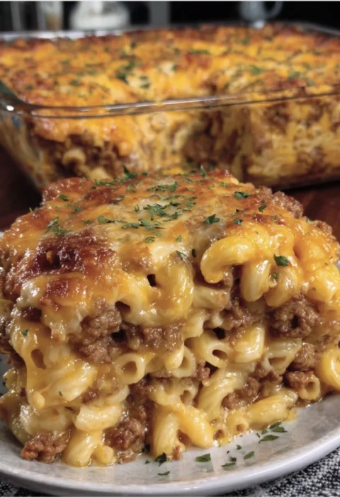 Mac Cheese Meatloaf Casserole