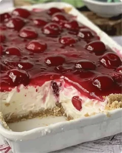 No-Bake Cherry Cheesecake Delight