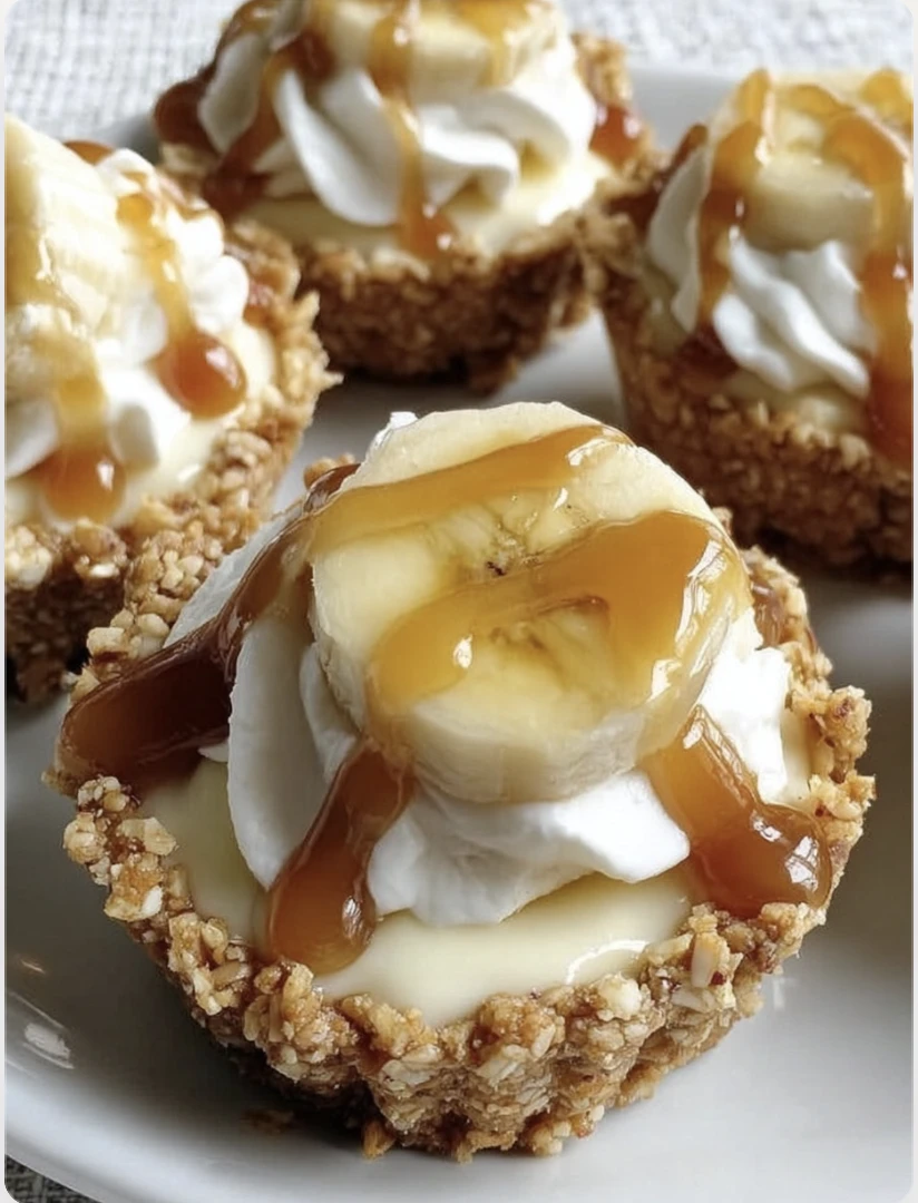 Nobake Mini Banana Cream Pies