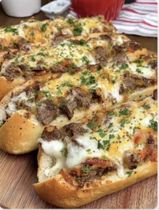 Philly Cheesesteak Stuffed Cheesy Breadsticks