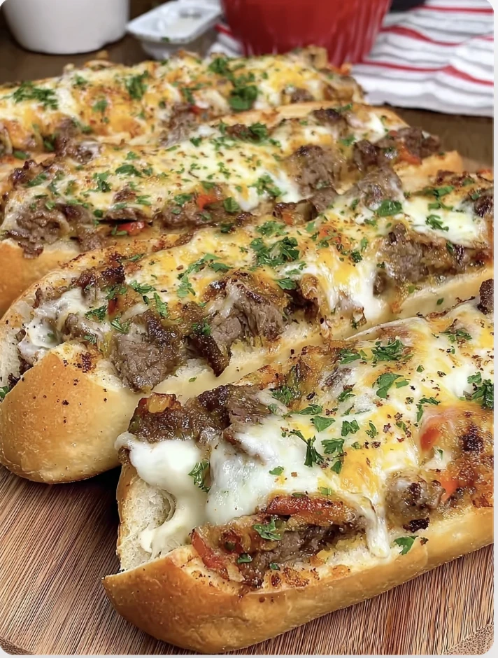 Philly Cheesesteak Stuffed Cheesy Breadsticks