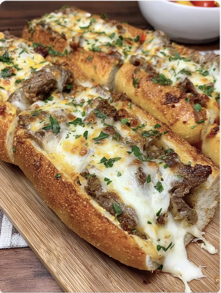 Philly Cheesesteak Stuffed Cheesy Breadsticks