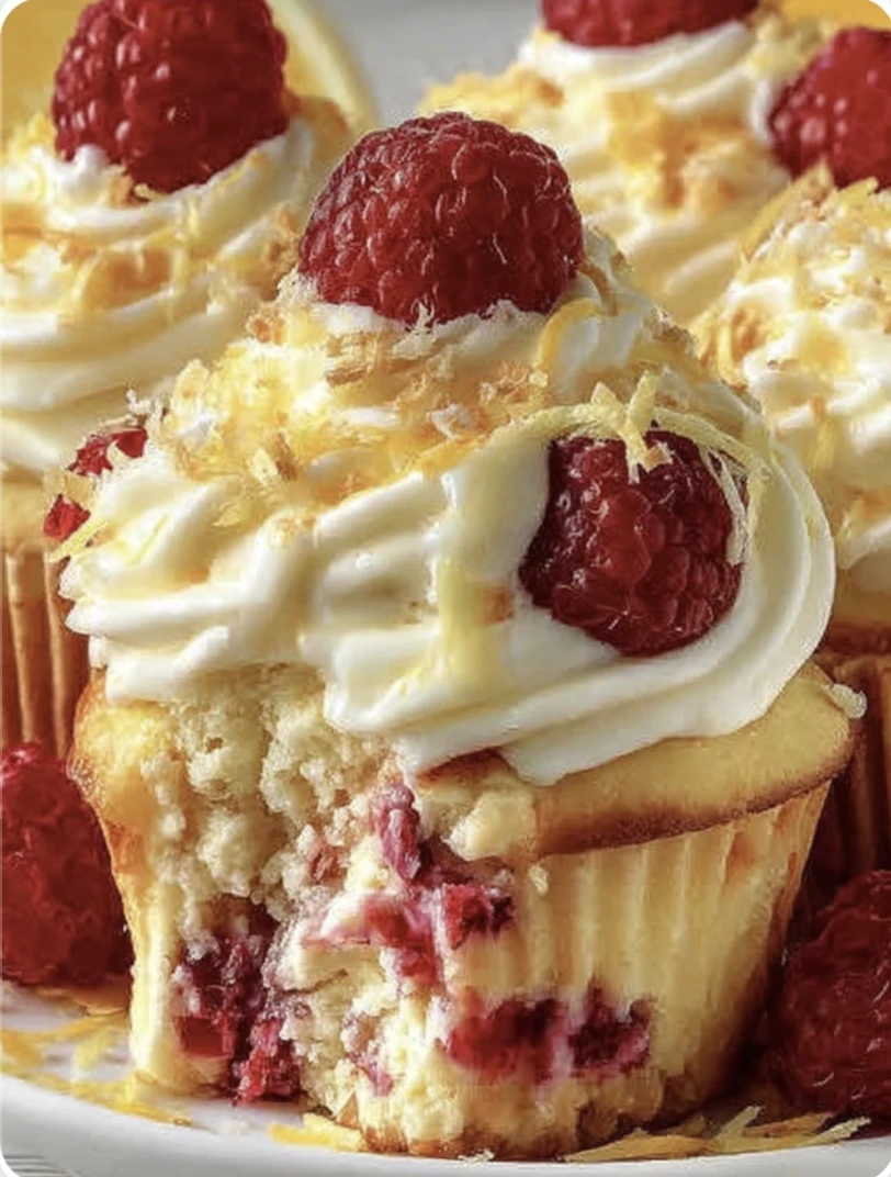 Raspberry Lemon Heaven Cupcakes