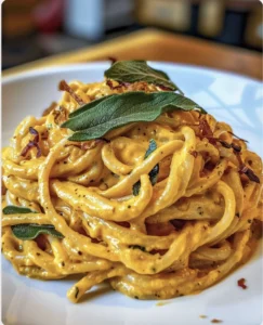 Sage Brown Butter Pumpkin Pasta Alfredo