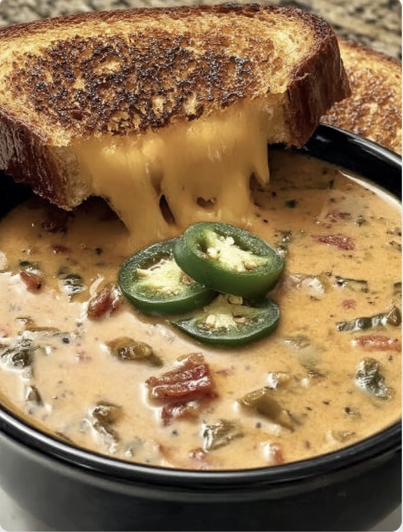 Spicy Jalapeo Popper Soup Grilled Cheese Dippers