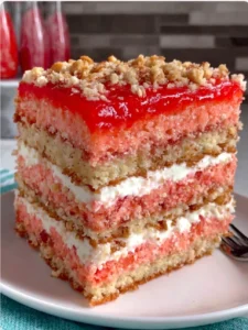 Strawberry Crunch Cake