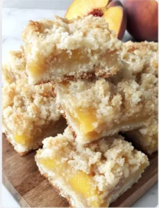 Sweet and Buttery Peach Bars with Crust