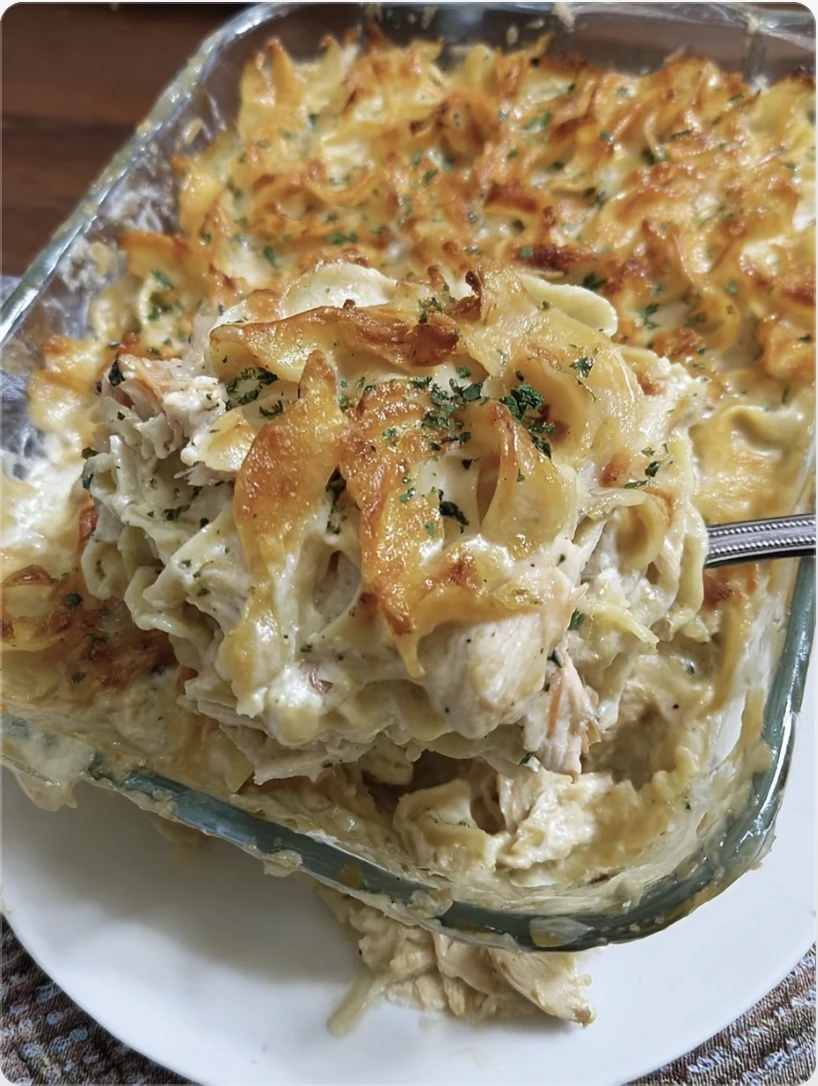 Ultimate Cheesy Chicken Noodle Casserole Creamy Addictive