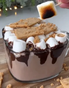 A cozy Elf’s Campfire S’mores Cocoa