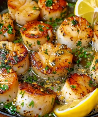 Garlic Butter Baked Scallops