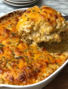 A homemade chicken casserole