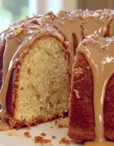 A rich brown sugar caramel pound cake