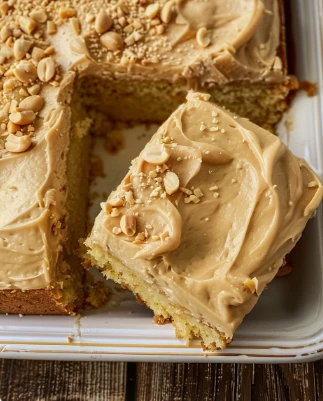 Warm Peanut Butter Sheet Cake