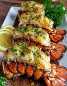🦞🧄 Baked Lobster Tails with Garlic Butter ✨