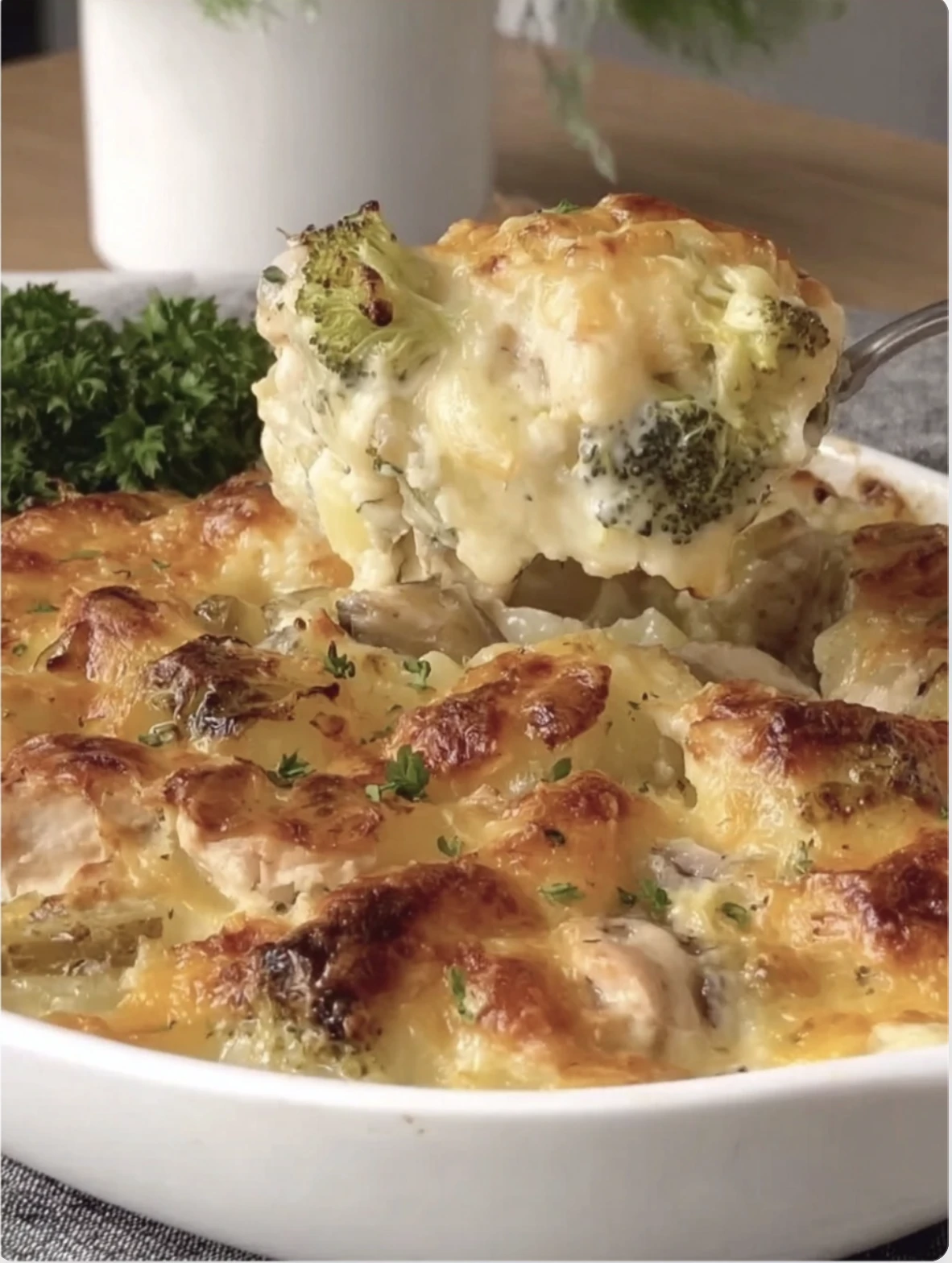 Baked Potatoo Chicken Broccoli Casserole