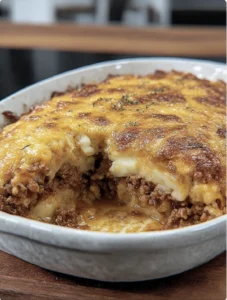 Cheesy Beef & Mashed Potato Casserole