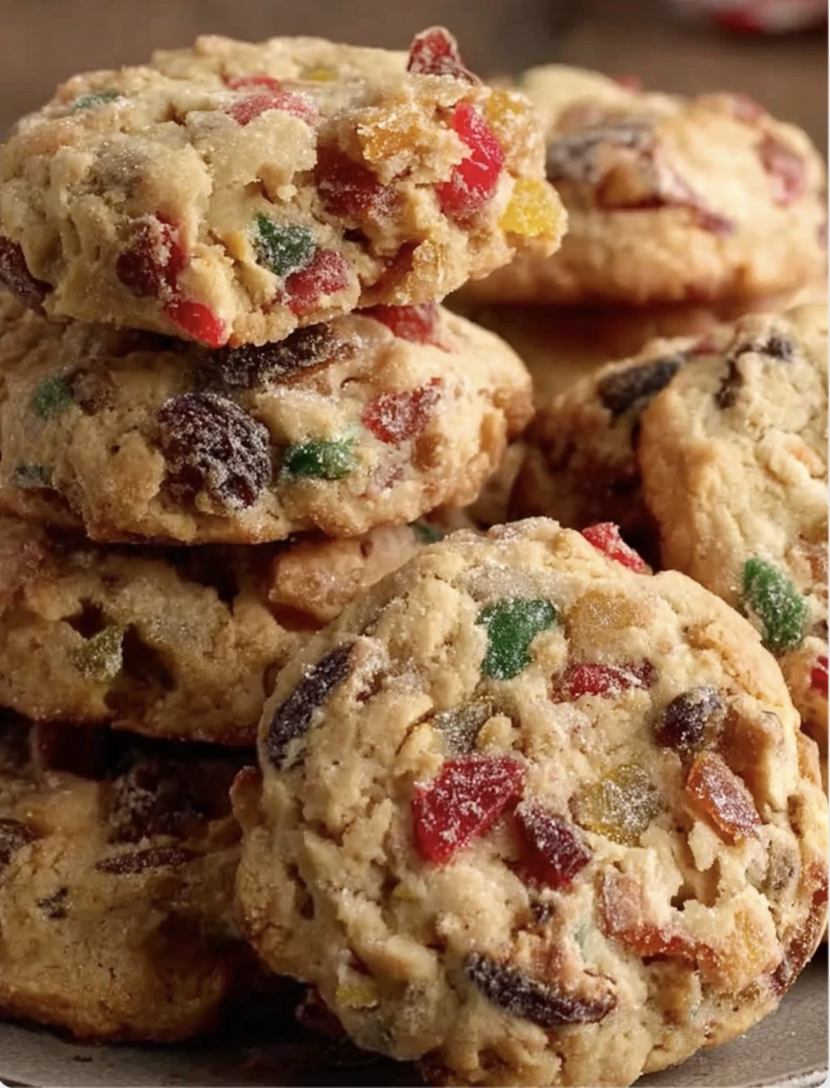 Chewy Christmas Fruitcake Cookies