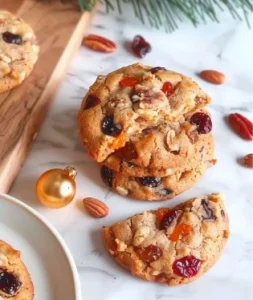 Chewy fruitcake cookies