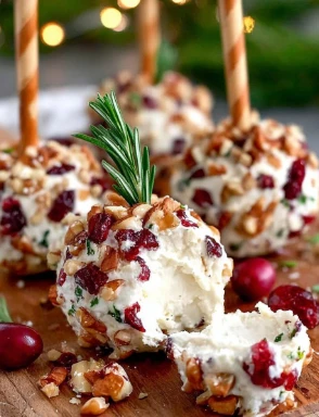 Christmas Cranberry Walnut Cheese Balls